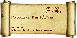 Potoczki Marléne névjegykártya